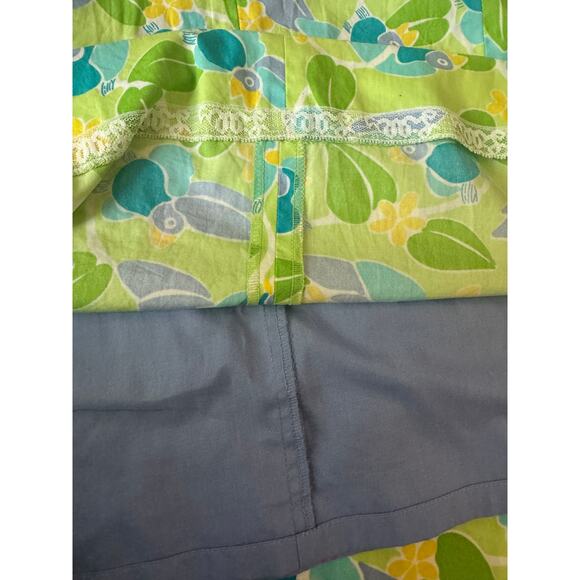 Vintage Lilly Pulitzer | Green + Blue Two Jays Print Strapless Dress | Size 4 - Picture 5 of 7